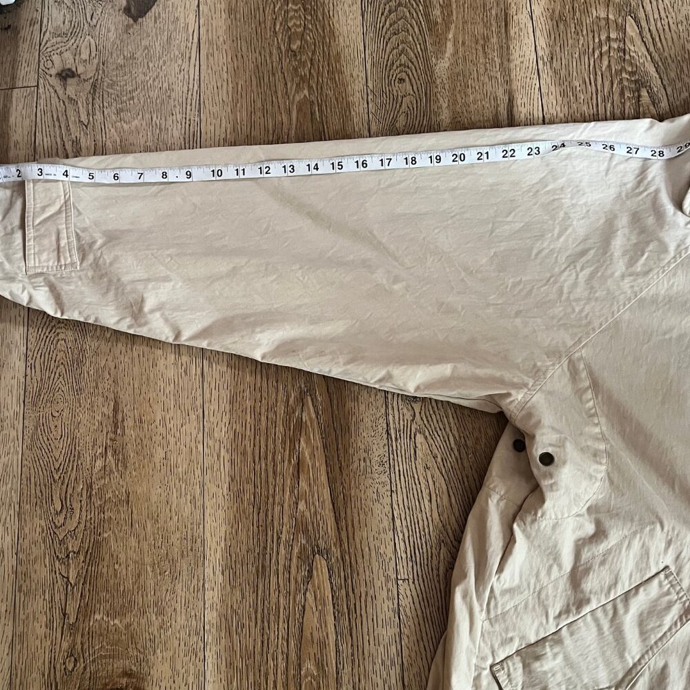 Timberland Weather Gear w/ hood  Zip Up Button Up Beige Collared Jacket  SZ M - Picture 5 of 11